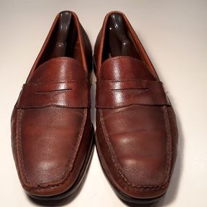 Allen Edmonds Vincent brown leather loafers 10M